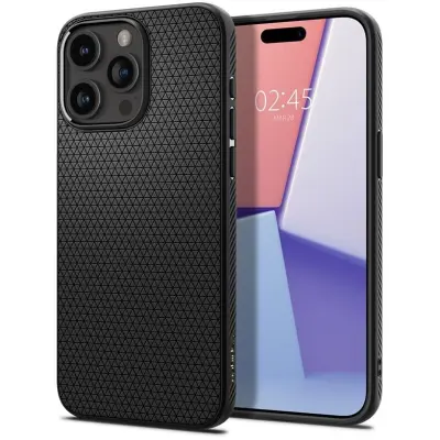 Spigen Liquid Air (iPhone 15 Pro) - Mattsvart