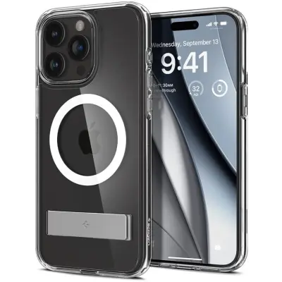 Spigen Ultra Hybrid S MagFit (iPhone 15 Pro) - Grå