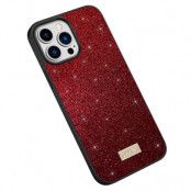 SULADA iPhone 15 Pro Mobilskal Glitter Sequins - Röd