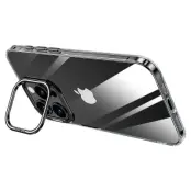 SULADA Mobilskal till iPhone 15 Pro med Kickstand Klar TPU+PC - Svart