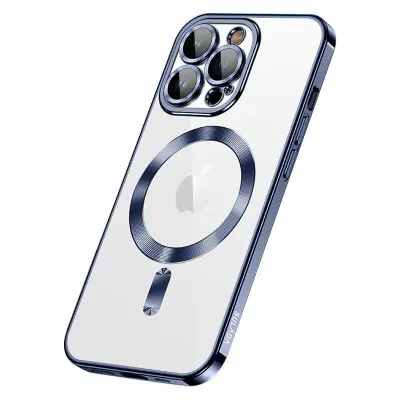 SULADA iPhone 15 Pro Skal Tempererat Glas + TPU - Titanium Blue