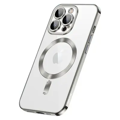 SULADA iPhone 15 Pro Mobilskal TPU och Härdat Glas - Grå