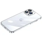 SULADA JINGJIA Mobilskal till iPhone 15 Pro Hård PC Tempererat Glas Silver