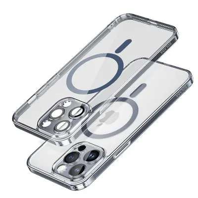 SULADA TPU+PC Mobilskal för iPhone 15 Pro MagSafe Transparent Blå