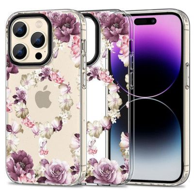 Tech-Protect iPhone 15 Pro Mobilskal Magsafe Mood - Rose Floral
