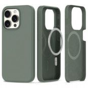 Tech-Protect iPhone 15 Pro Mobilskal Magsafe Silikon - Olive