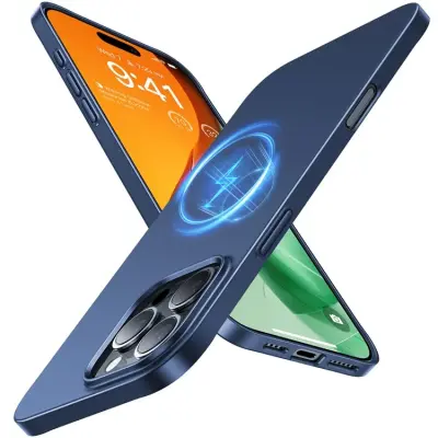 Torras iPhone 15 Pro Mobilskal Magsafe Shockproof - Marinblå