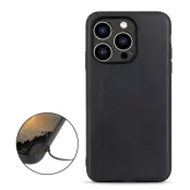 Trolsk Leather Back Cover (iPhone 15 Pro) - Svart