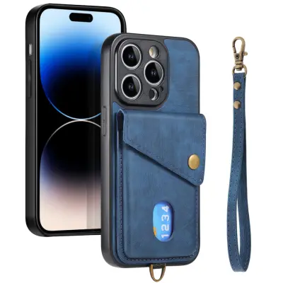 Trolsk Plånboksskal med Handrem (iPhone 15 Pro) - Svart