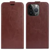 Trolsk Vertical Flip Cover (iPhone 15 Pro) - Brun