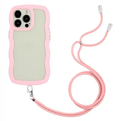 Trolsk Wave Case with Lanyard (iPhone 15 Pro) - Rosa