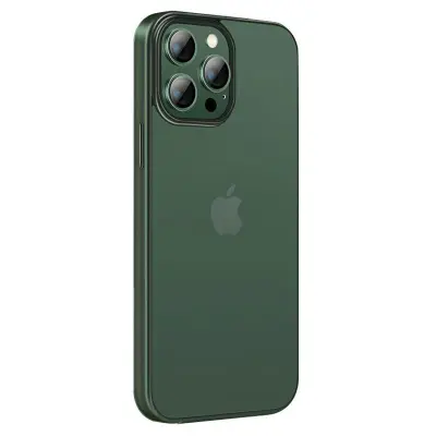 X-LEVEL iPhone 15 Pro Mobilskal Transparent Anti-fingeravtryck Grön