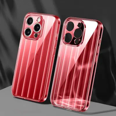 XUNDD Greya Series iPhone 15 Pro Mobilskal Transparent Röd