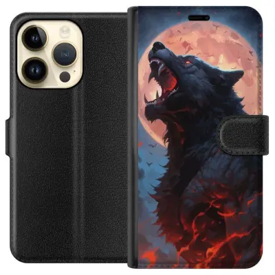 Plånboksfodral till Apple iPhone 15 Pro med Ylande varg