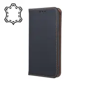 Äkta Läderfodral Smart Pro till iPhone 15 Plus - Svart