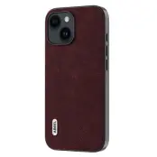 ABEEL iPhone 15 Fodral Litchi Textur KonstLäder Drömmande Lila