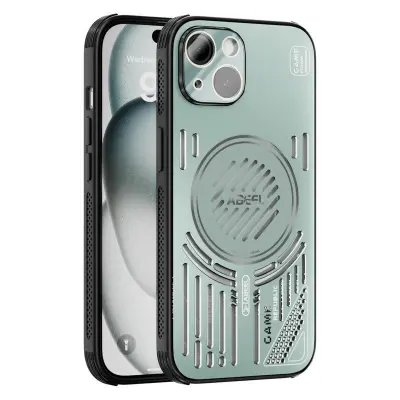 ABEEL iPhone 15 Mobilskal Aluminium + PC + TPU - Ljusgrön