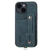 ABEEL Style 03 Mobilskal för iPhone 15 med Kickstand Blå