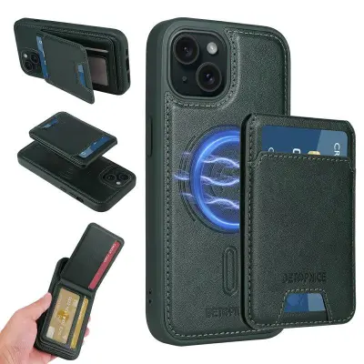 BETOPNICE iPhone 15 Fodral KonstLäder - Grön