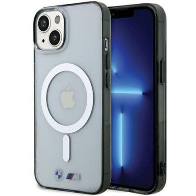 BMW iPhone 15 Mobilskal Magsafe Silver Ring - Transparent