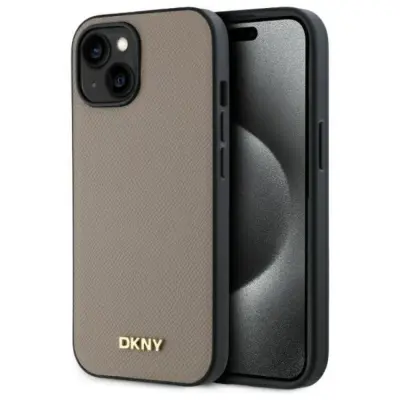 DKNY iPhone 15 Mobilskal MagSafe Grained Metal Logo