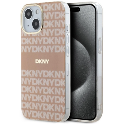 DKNY iPhone 15/14/13 Mobilskal Magsafe IML Mono & Stripe - Rosa