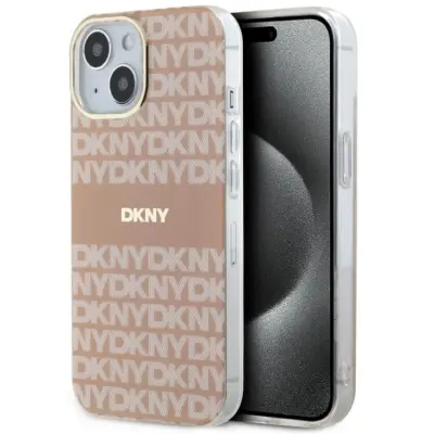 DKNY iPhone 15/14/13 Mobilskal Magsafe IML Mono&Stripe - Rosa