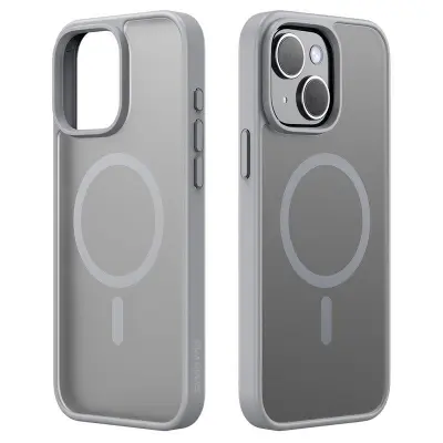 DUX DUCIS Yind Series iPhone 15 Fodral - PC+TPU - Grå