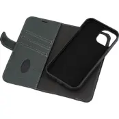 Essentials 2-in-1 Leather Wallet (iPhone 15) - Svart