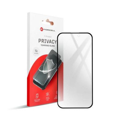 Forcell iPhone 15 Härdat Glas Skärmskydd Privacy - Svart