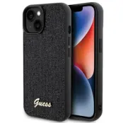 Guess iPhone 15 Mobilskal Disco Metal Script - Svart