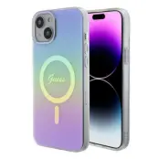 Guess iPhone 15 Plus Mobilskal Magsafe IML Iridescent - Lila