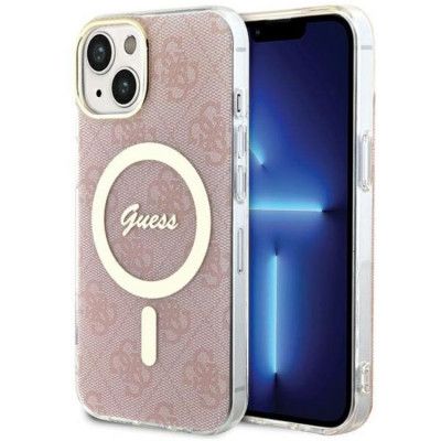 Guess iPhone 15/14/13 Mobilskal Magsafe IML - Rosa