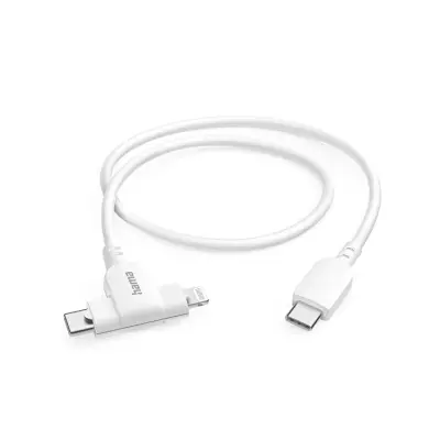 Hama USB-C Till USB-C eller Lightning 1.5m Kabel - Vit