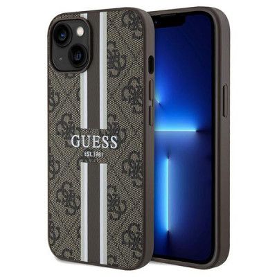 Guess iPhone 15 Fodral MAGSAFE Randigt Brun