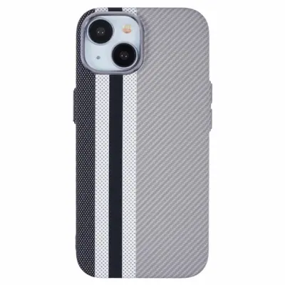 iPhone 15 Mobilskal Magsafe Aramid Fiber - Grå