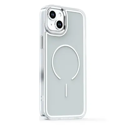 iPhone 15 Mobilskal Magsafe Electroplated - Grå (Grå)