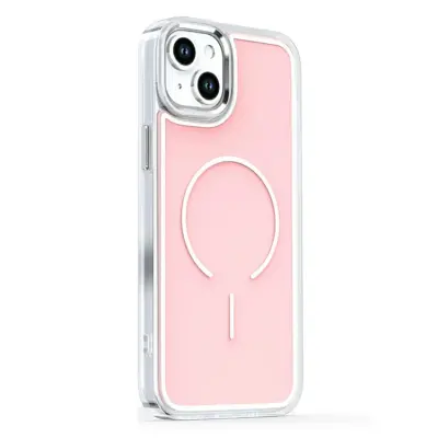 iPhone 15 Mobilskal Magsafe Electroplated - Rosa (Rosa)