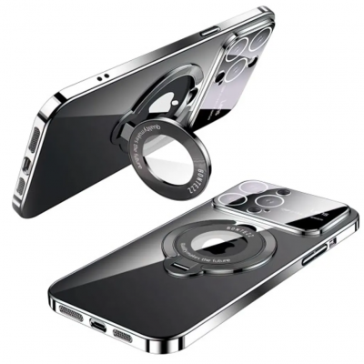 iPhone 15 Mobilskal Magsafe Kickstand - Svart