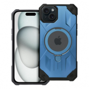 iPhone 15 Mobilskal Magsafe Ringhållare Armor - Blå