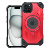 iPhone 15 Mobilskal Magsafe Ringhållare Armor - Röd