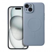 iPhone 15 Mobilskal Magsafe Silikon - Ljusblå
