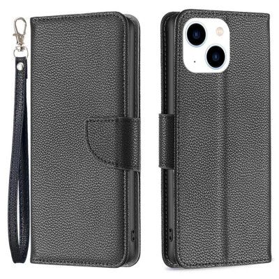 iPhone 15 Plånboksfodral med Rem - Svart