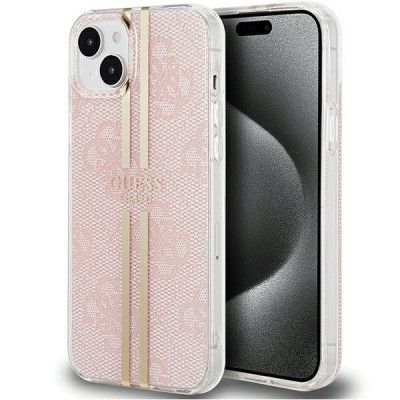 Guess iPhone 15 Skal Guess Rosa med Guldrand