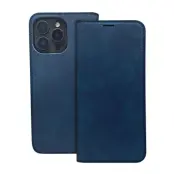 iPhone 16 Plus Plånboksfodral Smart Suede - Marinblå