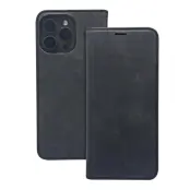 iPhone 16 Plus Plånboksfodral Smart Suede - Svart