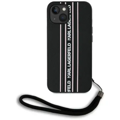 Karl Lagerfeld iPhone 15 Mobilskal Athleisure Stripes Cord - Rosa