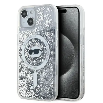 Karl Lagerfeld iPhone 15 Mobilskal MagSafe Glitter Choupette