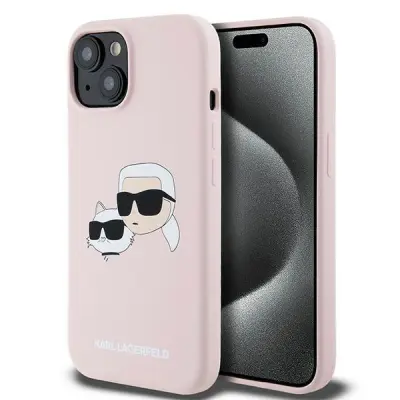 Karl Lagerfeld iPhone 15 Mobilskal MagSafe Silicone Karl&Choupette