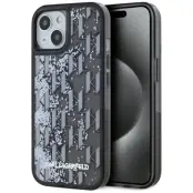 Karl Lagerfeld iPhone 15 Skal MagSafe Glitter Monogram Gradient